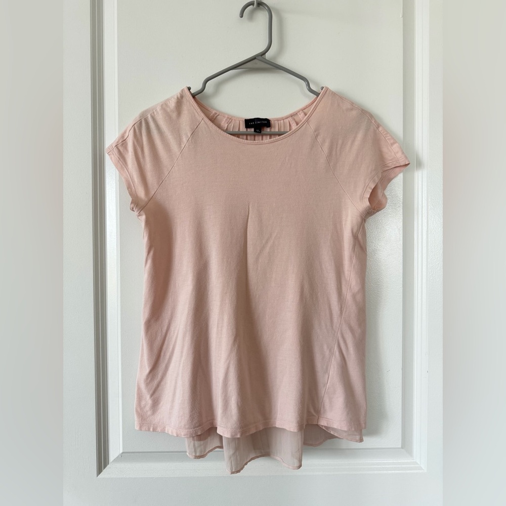 The Limited Blush Pink Short Sleeve Layered Tee